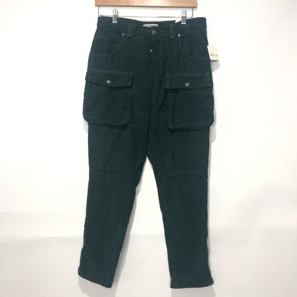 We the Free The London Calling Low Rise Tapered Leg Pant Green Size 27 - Picture 1 of 10
